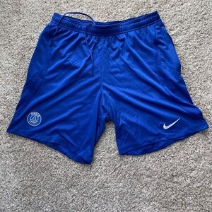 Nike Paris Saint Germain PSG blue training shorts with pockets